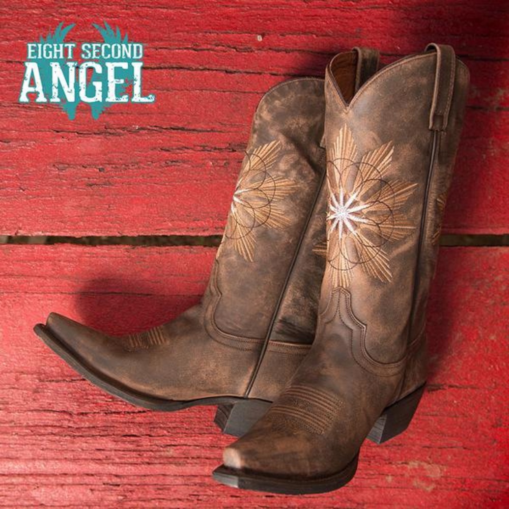 Womens Eight Second Angel Cowboy Boots in Starburst Pattern - Size 5